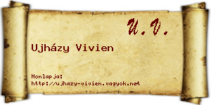 Ujházy Vivien névjegykártya